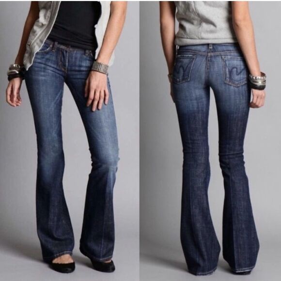 Citizens of Humanity Jeans Ingrid # 002 Low Waist Flare Stretch size 28 (5-6) - Picture 1 of 10